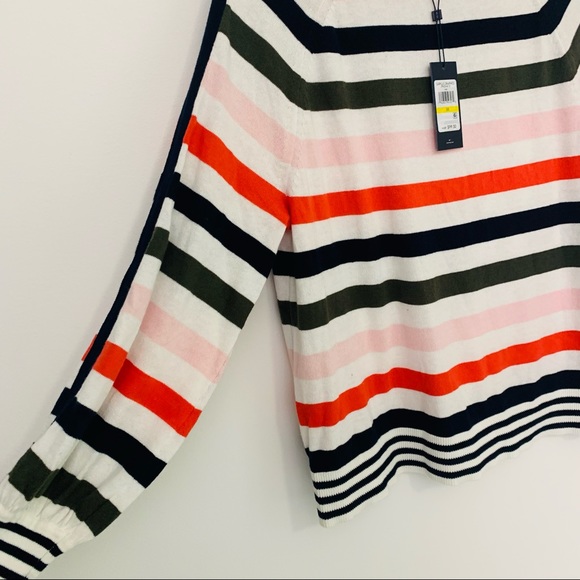 Tommy Hilfiger Striped Sweater Balloon Sleeves - Picture 3 of 9